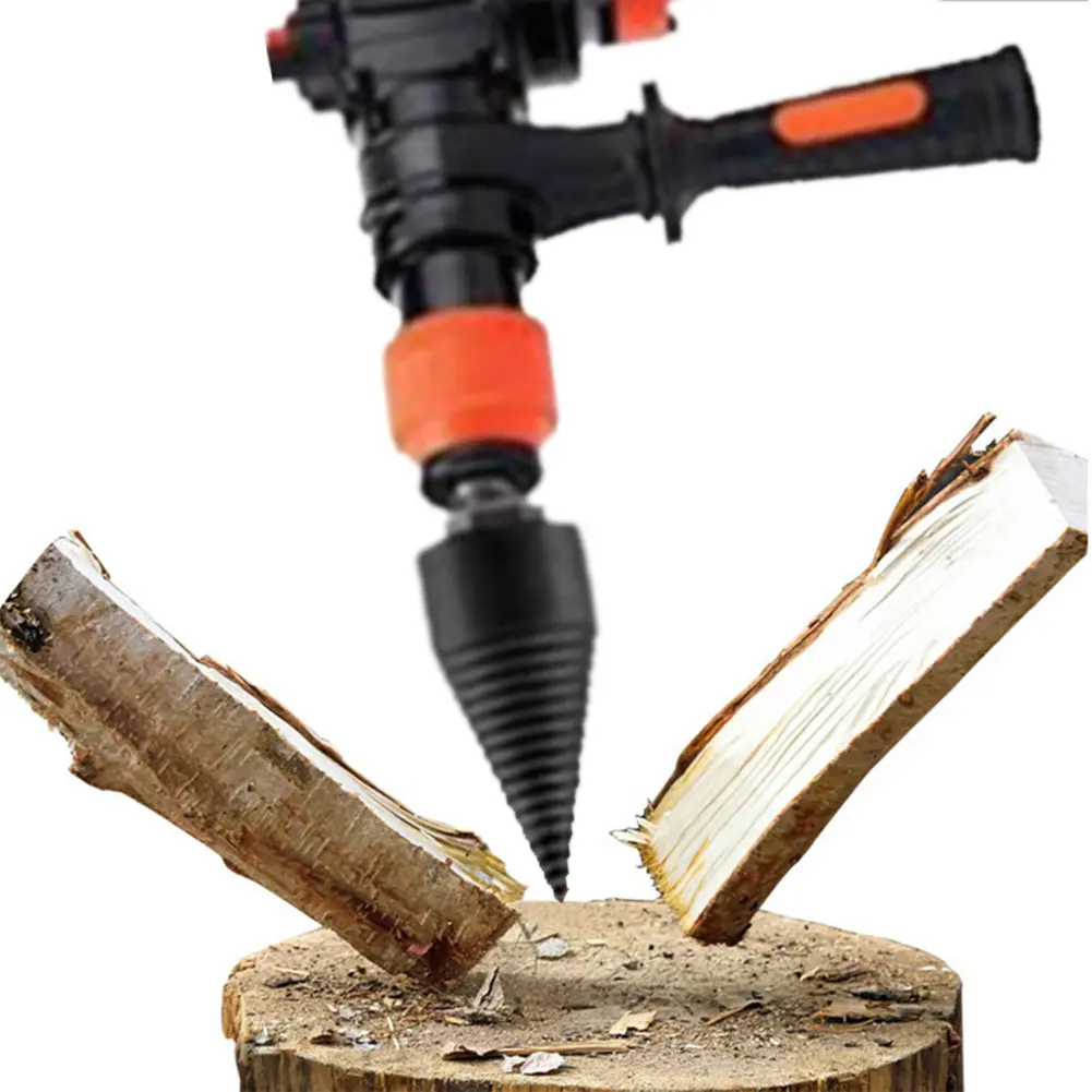 42mm Wood Drill Bit Splitter with Square/Round/Hex Shank Firewood Splitter Driller Firewood Splitting Drill Bit for Hammer Drill