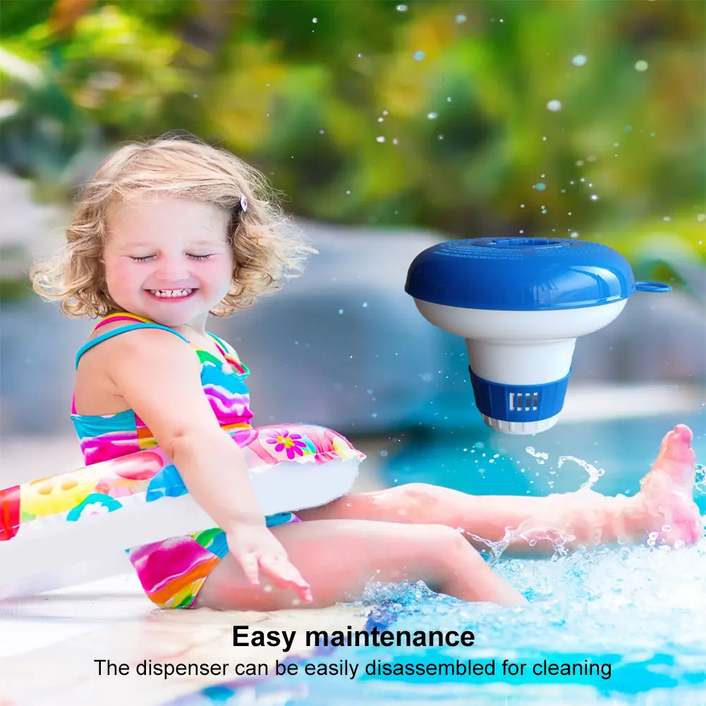 Floating Chlorine Dispenser Swim Pool Chlorine Floater with Clip Chlorine Floating Water Cleaner for Purify Swimming Pool Water