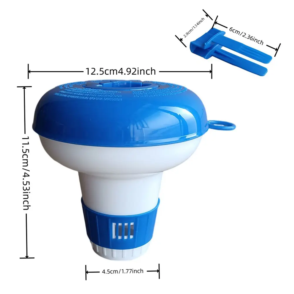 Floating Chlorine Dispenser Swim Pool Chlorine Floater with Clip Chlorine Floating Water Cleaner for Purify Swimming Pool Water