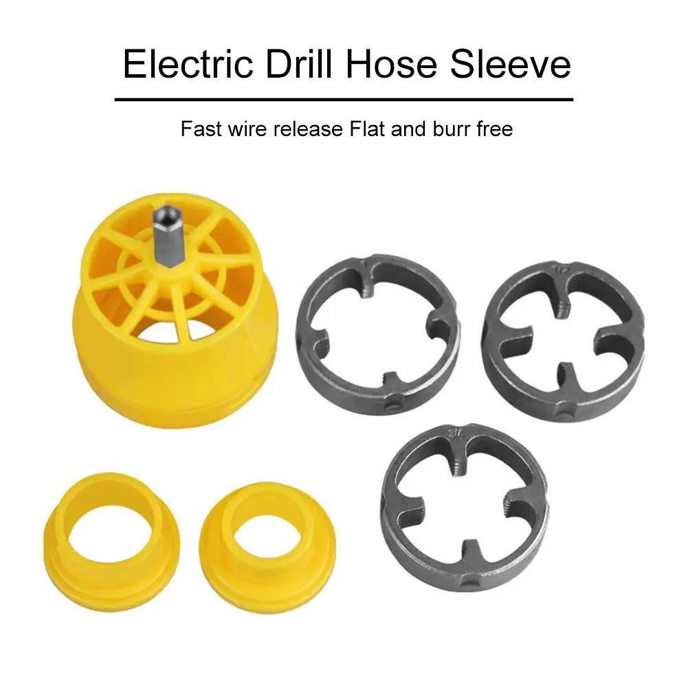 PVC Pipe Threader Kit with 3Dies 1/2 3/4 1inch Easy OperatingPPR Pipe Tap Die Set Pipe Threader Plumbing Tool for Electric Drill