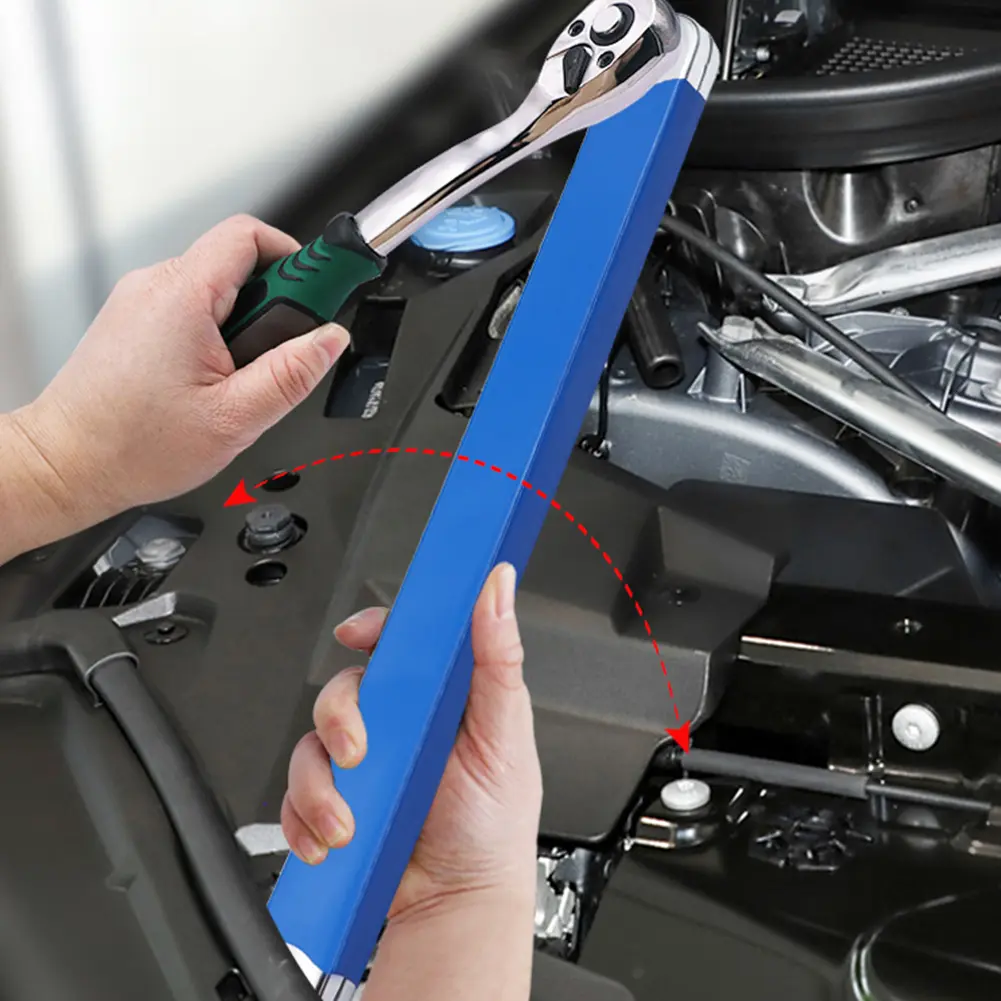 Professional Offset Extension Wrench with 1/2 1/4 3/8in Drive Adapters Tight Spaces Extension Tool Combination Torque Wrench