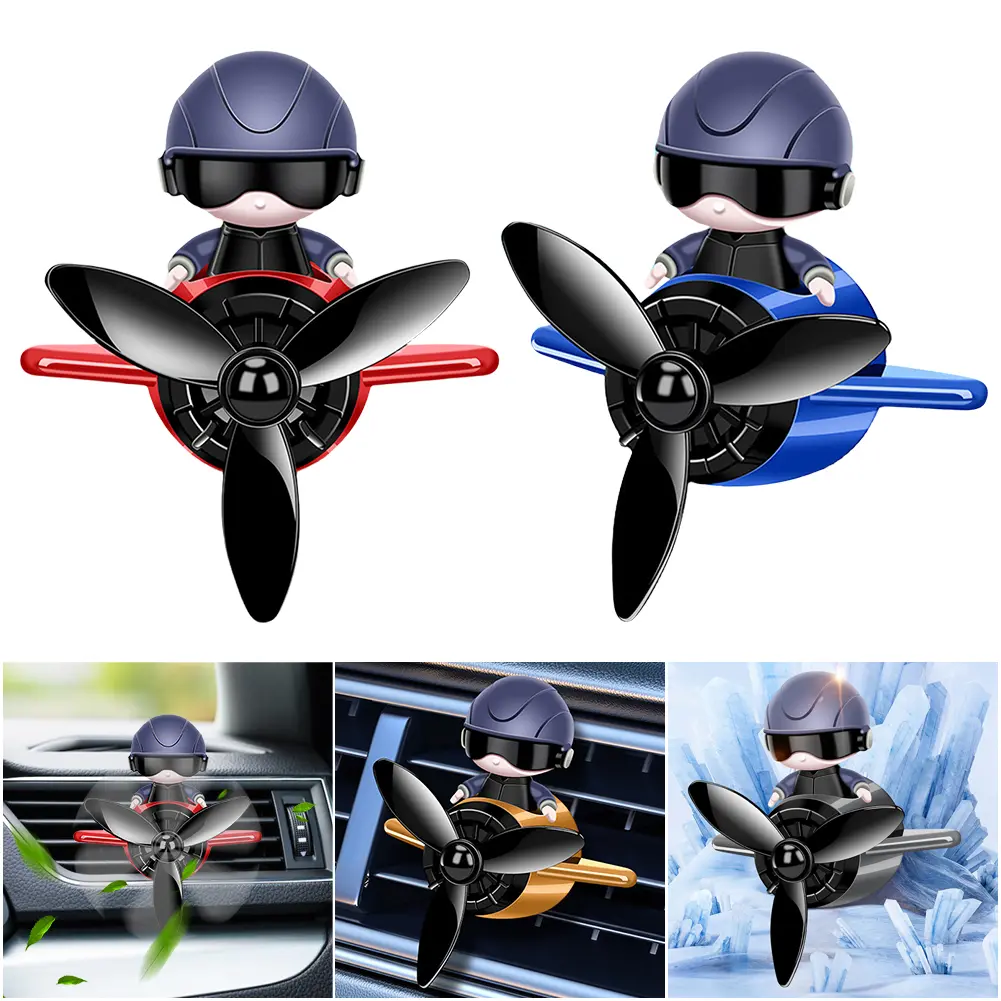 Mini Astronaut Car Aromatherapy Astronaut Air Outlet Car Aromatherapy Pilot Rotating Propeller Fragrance Decoration Accessories