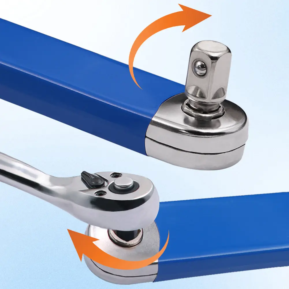 Professional Offset Extension Wrench with 1/2 1/4 3/8in Drive Adapters Tight Spaces Extension Tool Combination Torque Wrench