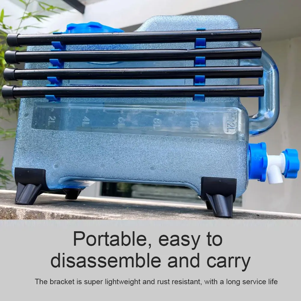 Camping Bucket Stand Strong Load Bearing Folding Cooler Stand Frame Detachable Water Bucket Bracket BBQ Picnic Accessories