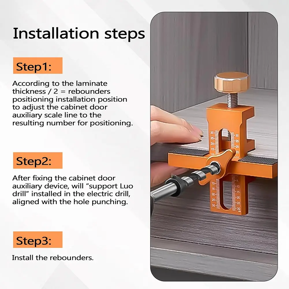 Quick Positioning Tool Adjustable Cabinet Door Mounting Jig Cabinet Mount Locator Woodworking Installing Cabinets Tool
