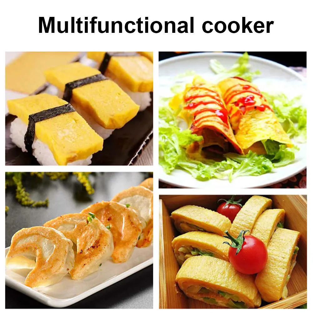 Cast Iron Egg Frying Pan Non-Stick Tamagoyaki Pan Rectangle Mini Egg Frying Pan Thickened Omelette Tamagoyaki Frying Pan