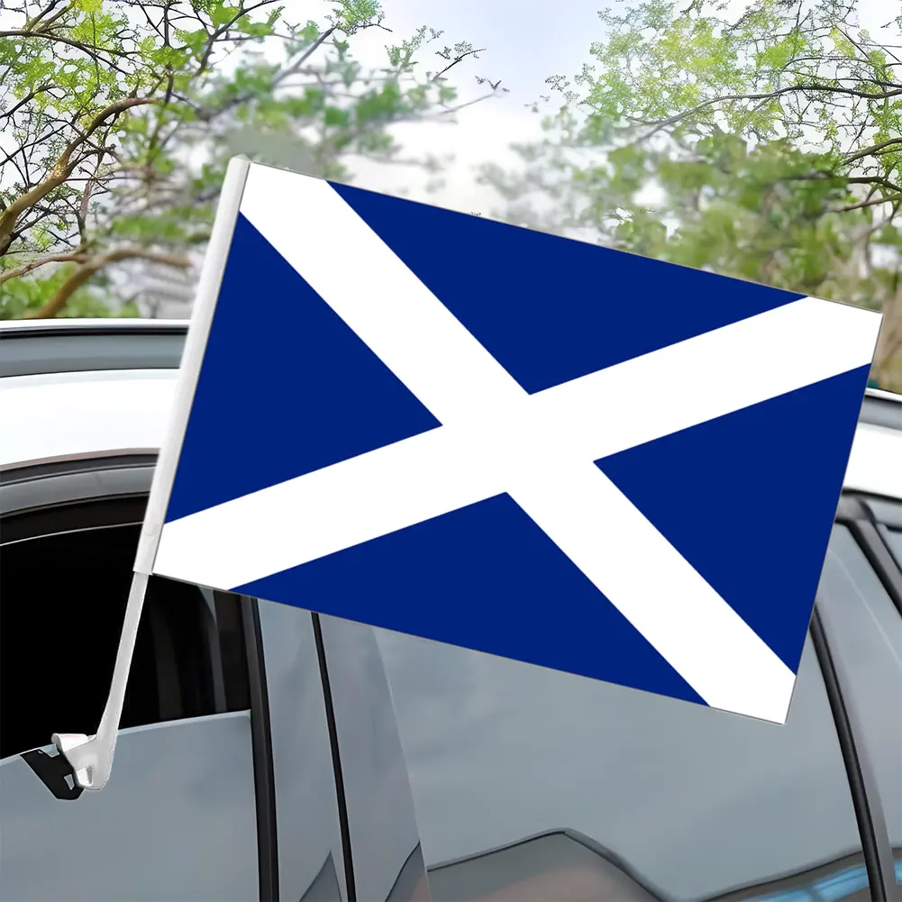 Scottish Hand Held Flag Polyester Car Window Scotland Banner Mini Scottish National Flag for Festival Car Decoration