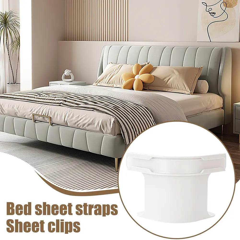 4PCS Multifunctional Invisible Bedsheet and Bed Cover Fastener Bed Sheet Grippers Quilt Fixing Tool Use Quilt Sheet Holder Clips
