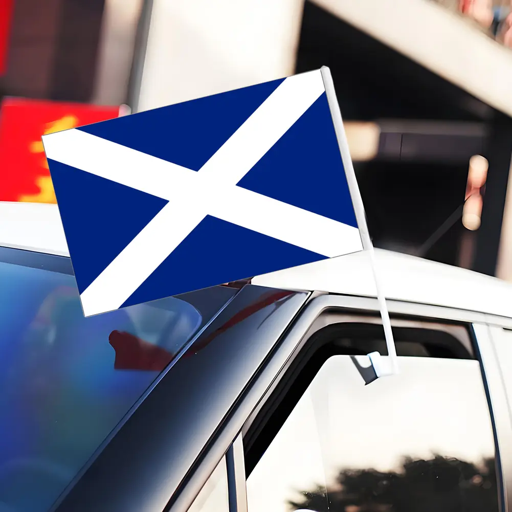 Scottish Hand Held Flag Polyester Car Window Scotland Banner Mini Scottish National Flag for Festival Car Decoration