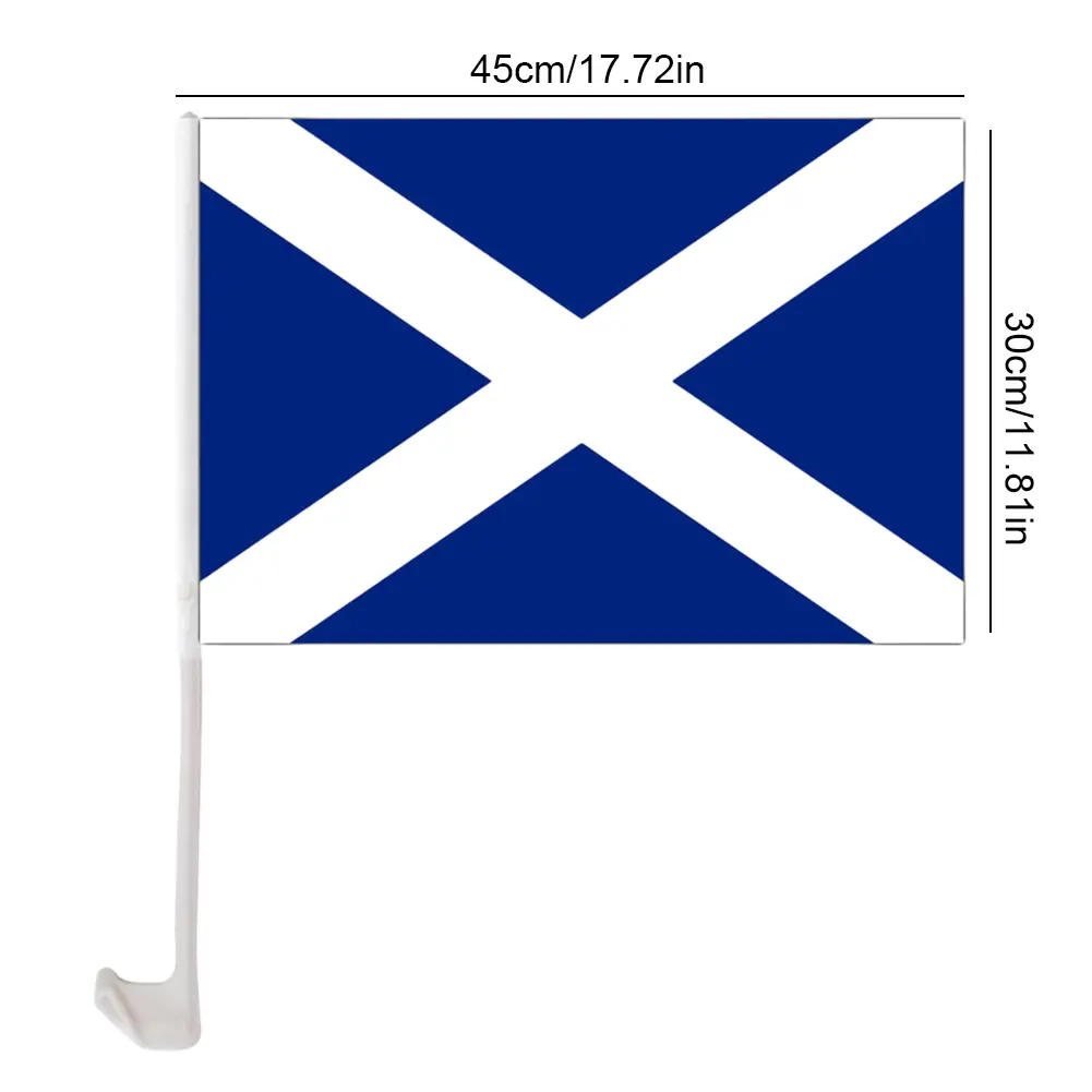 Scottish Hand Held Flag Polyester Car Window Scotland Banner Mini Scottish National Flag for Festival Car Decoration