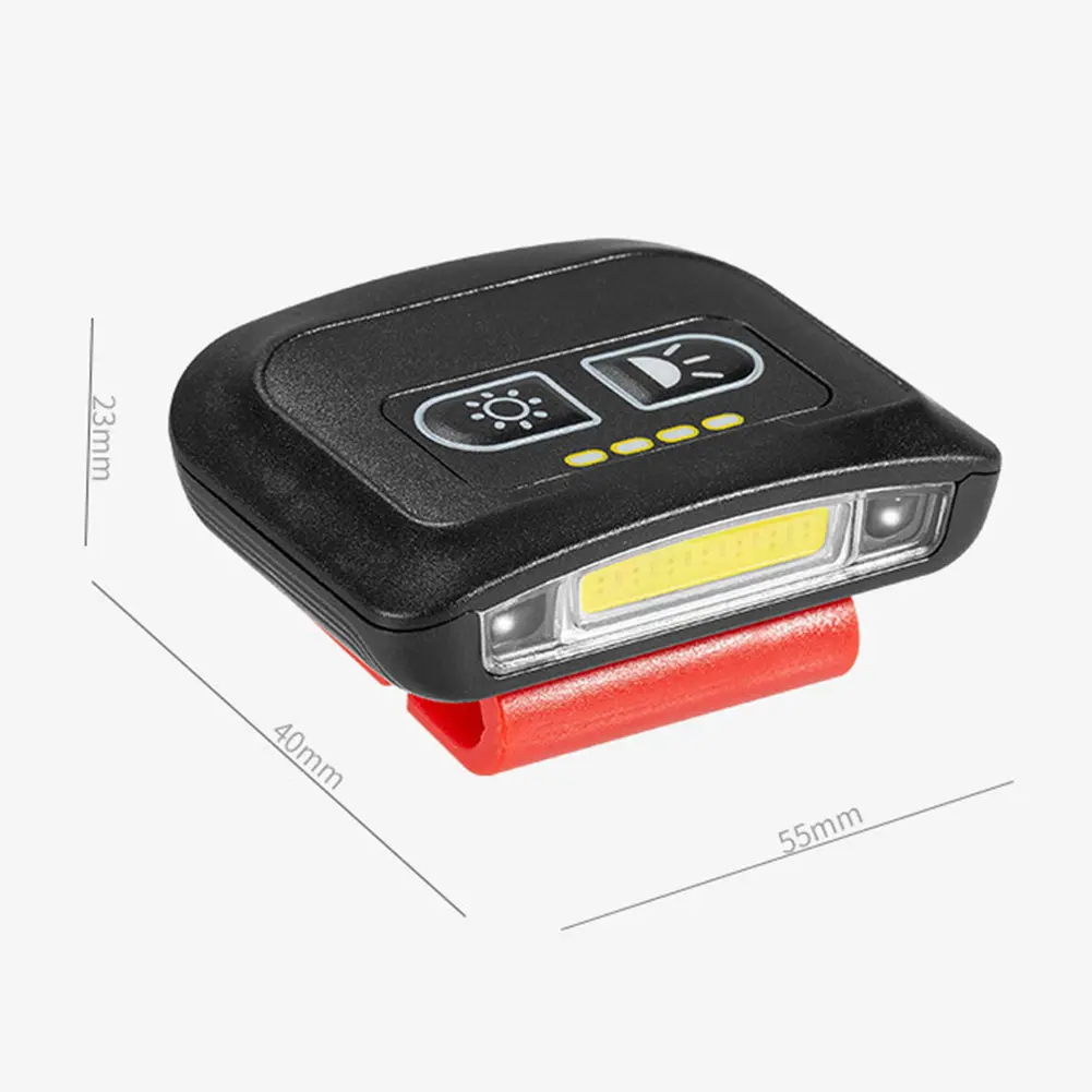 LED Hat Clip Light Rechargeable Induction Switch Maintenance Lighting Adjustable Angle Flashlight Headlamp for Outdoor Adventure