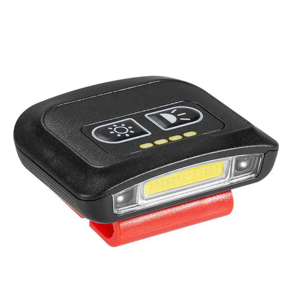 LED Hat Clip Light Rechargeable Induction Switch Maintenance Lighting Adjustable Angle Flashlight Headlamp for Outdoor Adventure