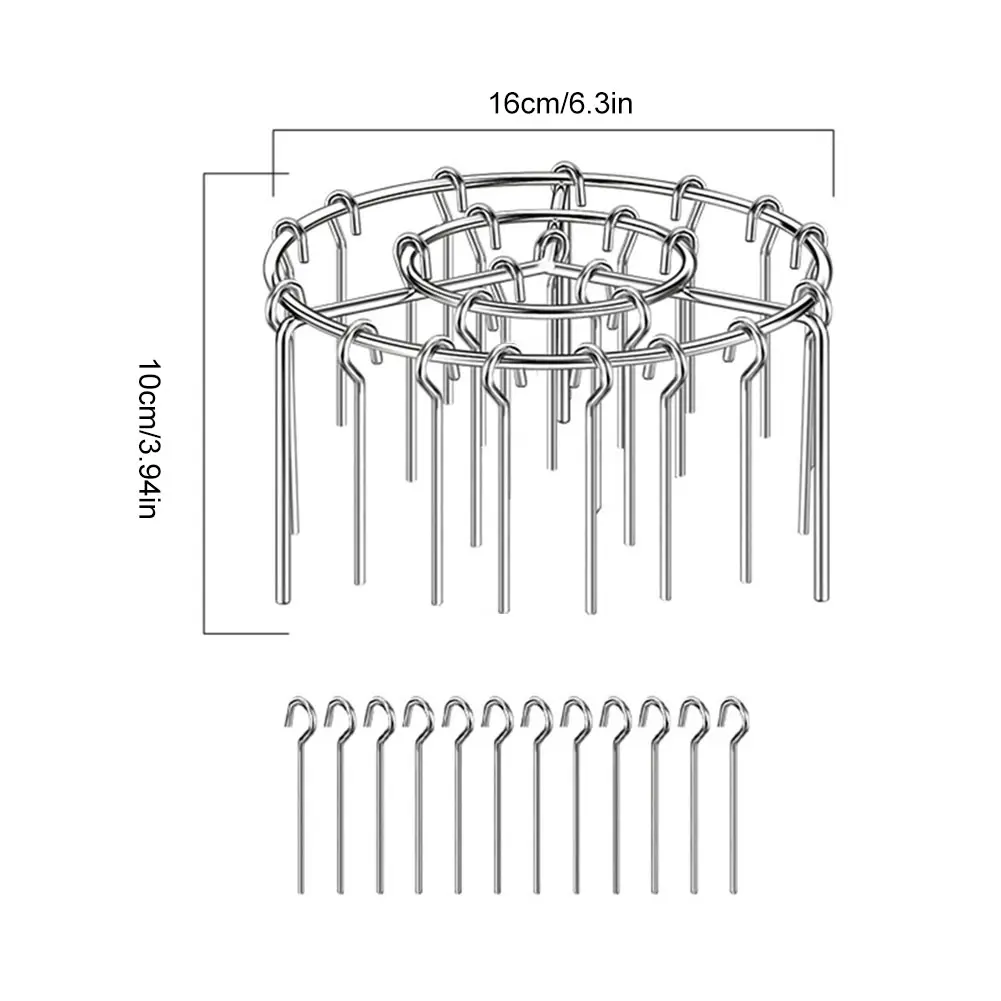 Round AirFryer Vertical Grill Rack Outdoor BBQ Metal AirFryer Skewer Stand for Kabobs Chicken Meat Seafood AirFryer Accessories