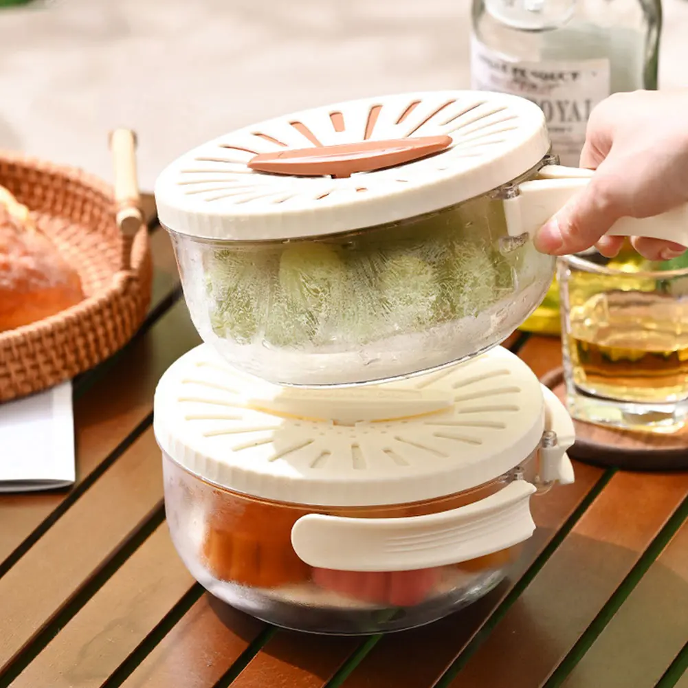 Fruit Drain Basket Foldable Handle Vegetable Washing Bowl Vegetable Drainer Crisper for Washing Vegetables & Fruits