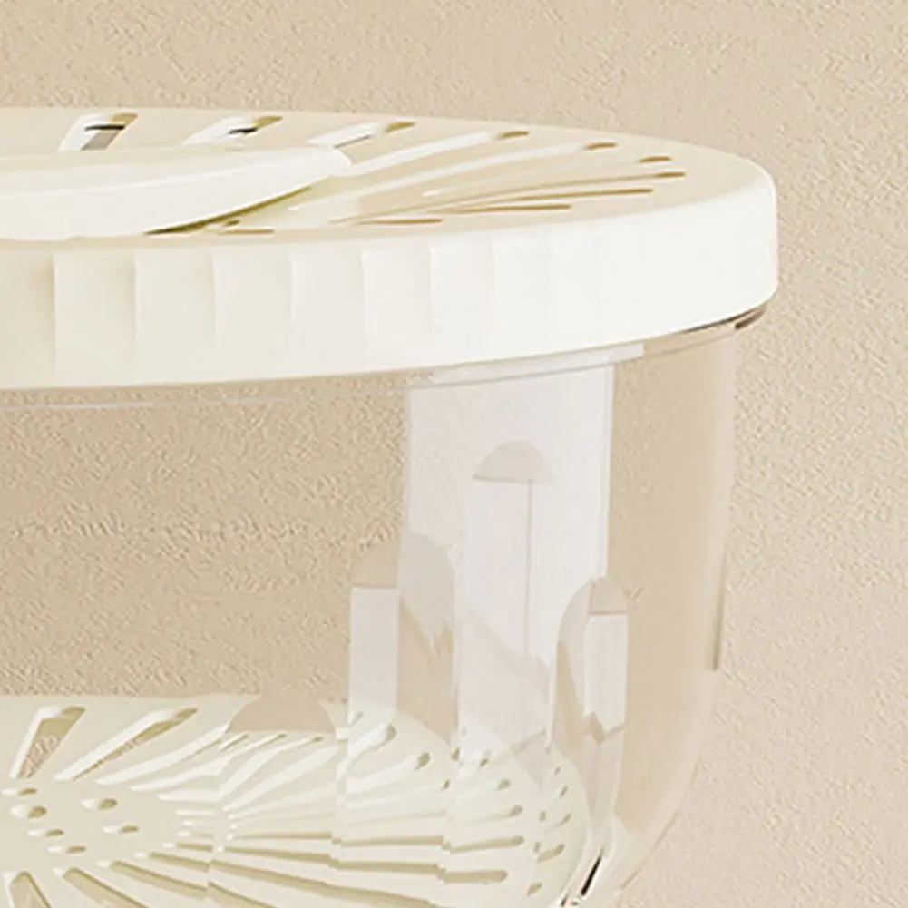 Fruit Drain Basket Foldable Handle Vegetable Washing Bowl Vegetable Drainer Crisper for Washing Vegetables & Fruits
