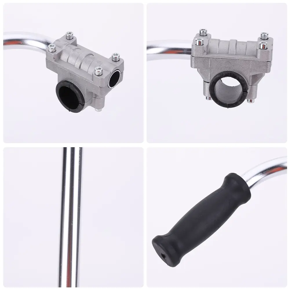 Lawn Trimmer Handle Grip Ergonomic Non-slip Trimmer Handlebar Handle Stainless Steel for Lawn Care Landscaping Yard Trimming