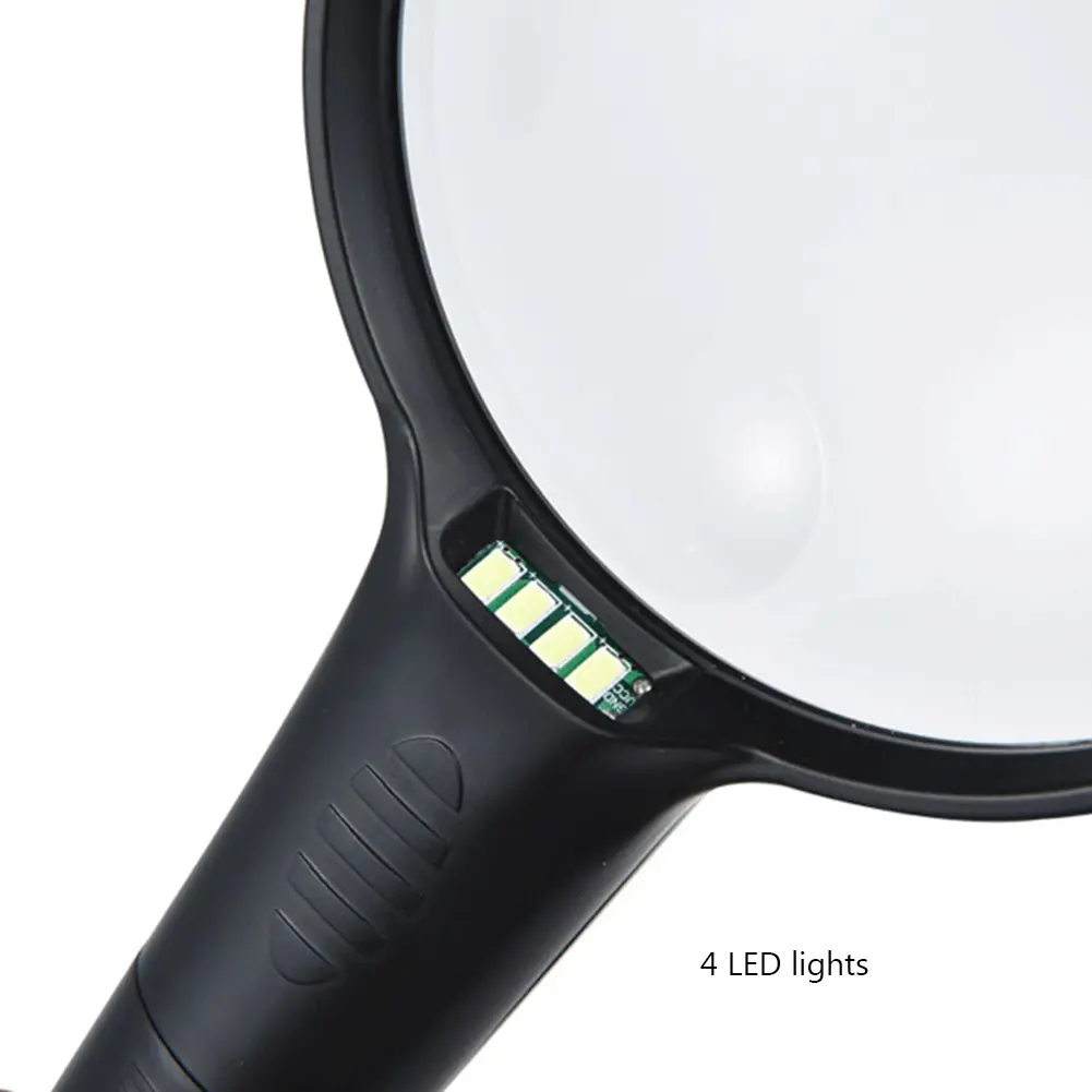 10X 20X Handheld Magnifying Glass Illuminated Magnifier Reading Magnifier for Seniors  Reading Inspection Observing Jewelry