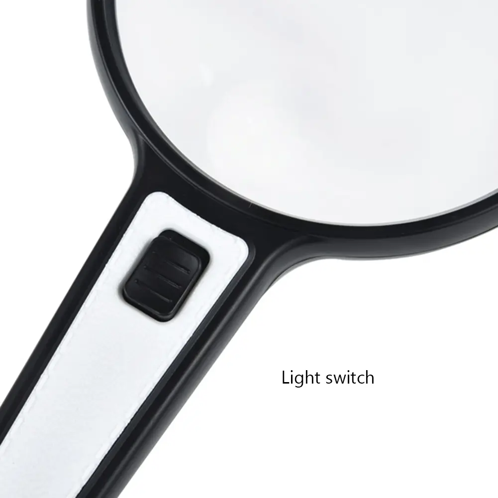 10X 20X Handheld Magnifying Glass Illuminated Magnifier Reading Magnifier for Seniors  Reading Inspection Observing Jewelry