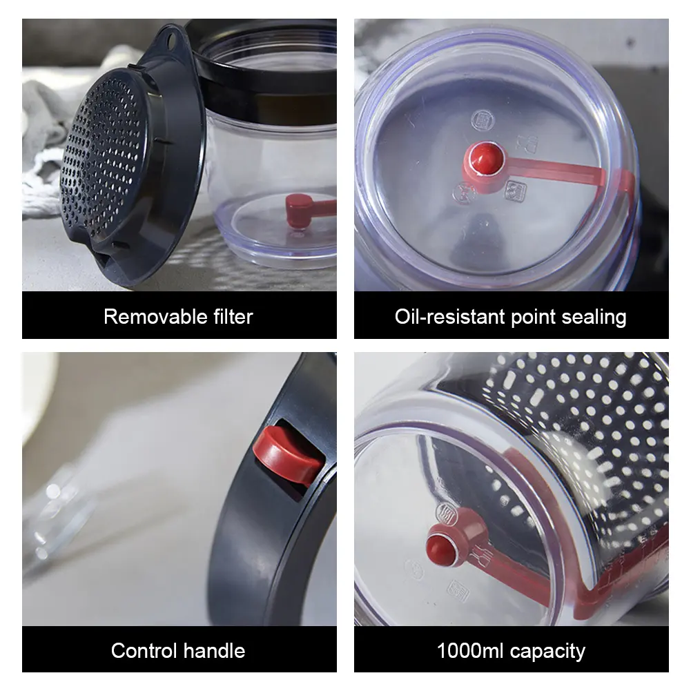 Gravy Grease Separator with Bottom Release Fat Grease Strainers Multifunctional Plastic Fat Separator Creative Kitchen Tool