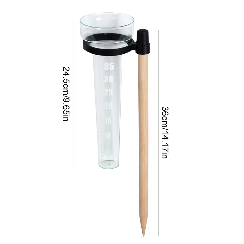 Rainfall Measuring Tube Up To 35mm Outdoor Rain Gauge Measurement Cup Rainwater Rainfall Gauge for Measure And Collect Rainwater