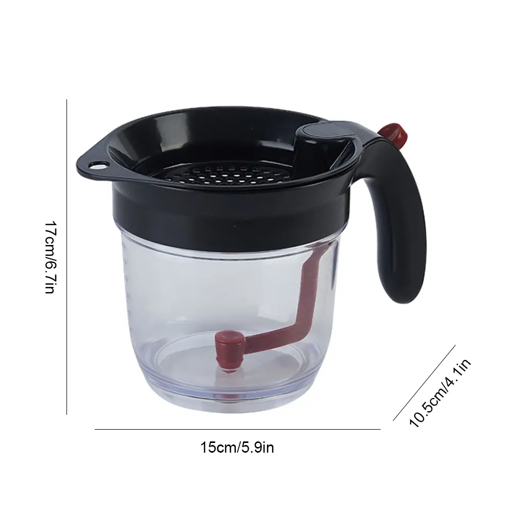 Gravy Grease Separator with Bottom Release Fat Grease Strainers Multifunctional Plastic Fat Separator Creative Kitchen Tool