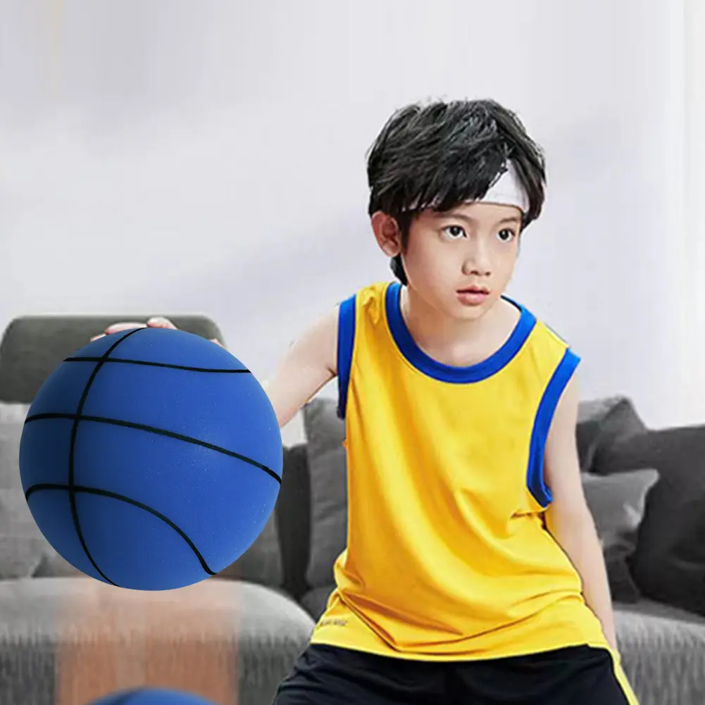 18cm Silent Basketball High-Resilience Foam Basketball Mute Bouncing Basketball for Various Indoor Activities