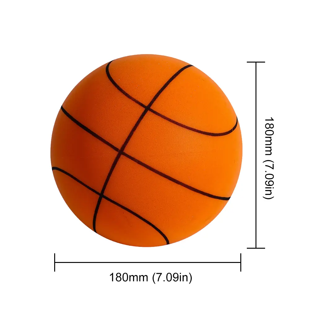 18cm Silent Basketball High-Resilience Foam Basketball Mute Bouncing Basketball for Various Indoor Activities