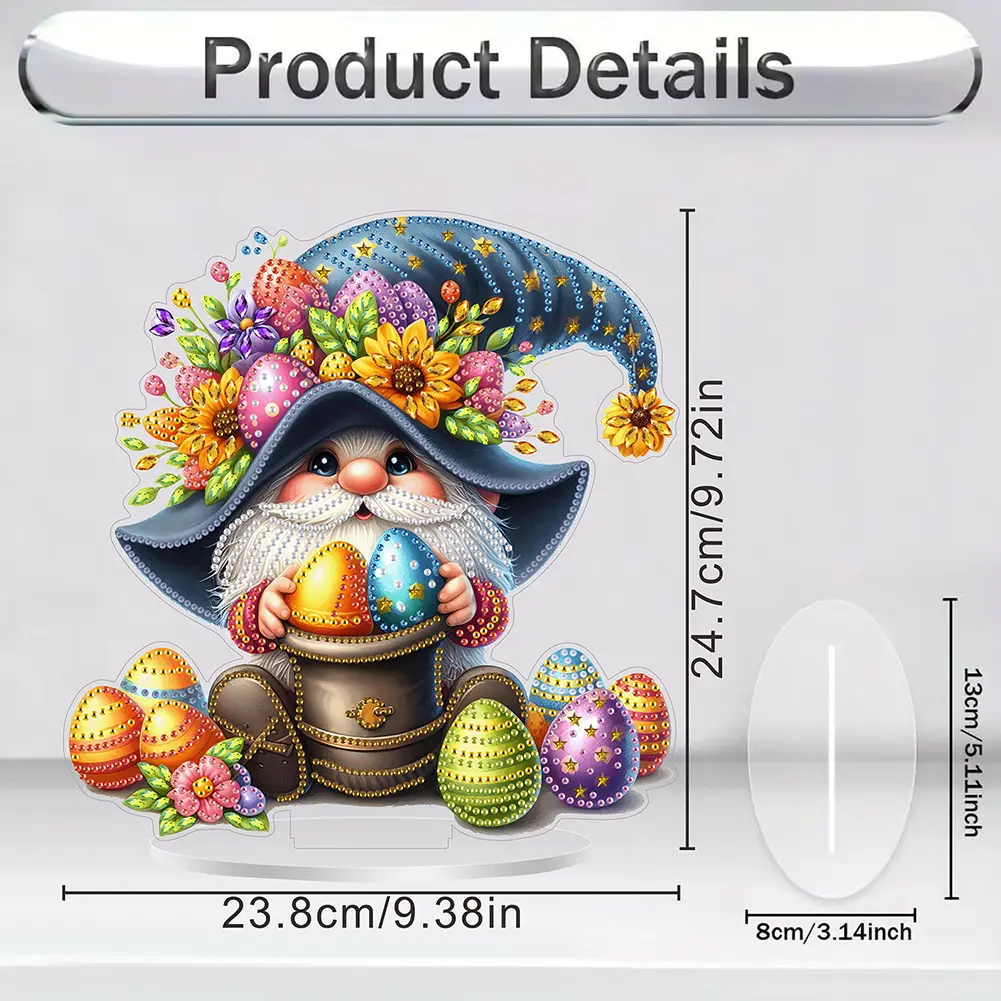 Acrylic Special Shape 2025 Easter Rabbit Table Top Diamond Painting Ornament Kits 5D DIY Diamond Painting Desktop Bedroom Decor