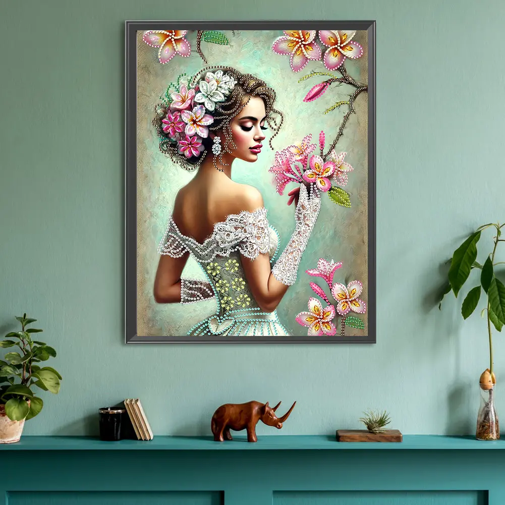 Partial Special Shaped Drill 5D DIY Diamond Painting Kit Elegant Luxury Woman 30*40cm Handmade Crafts Creative Home Art Decor