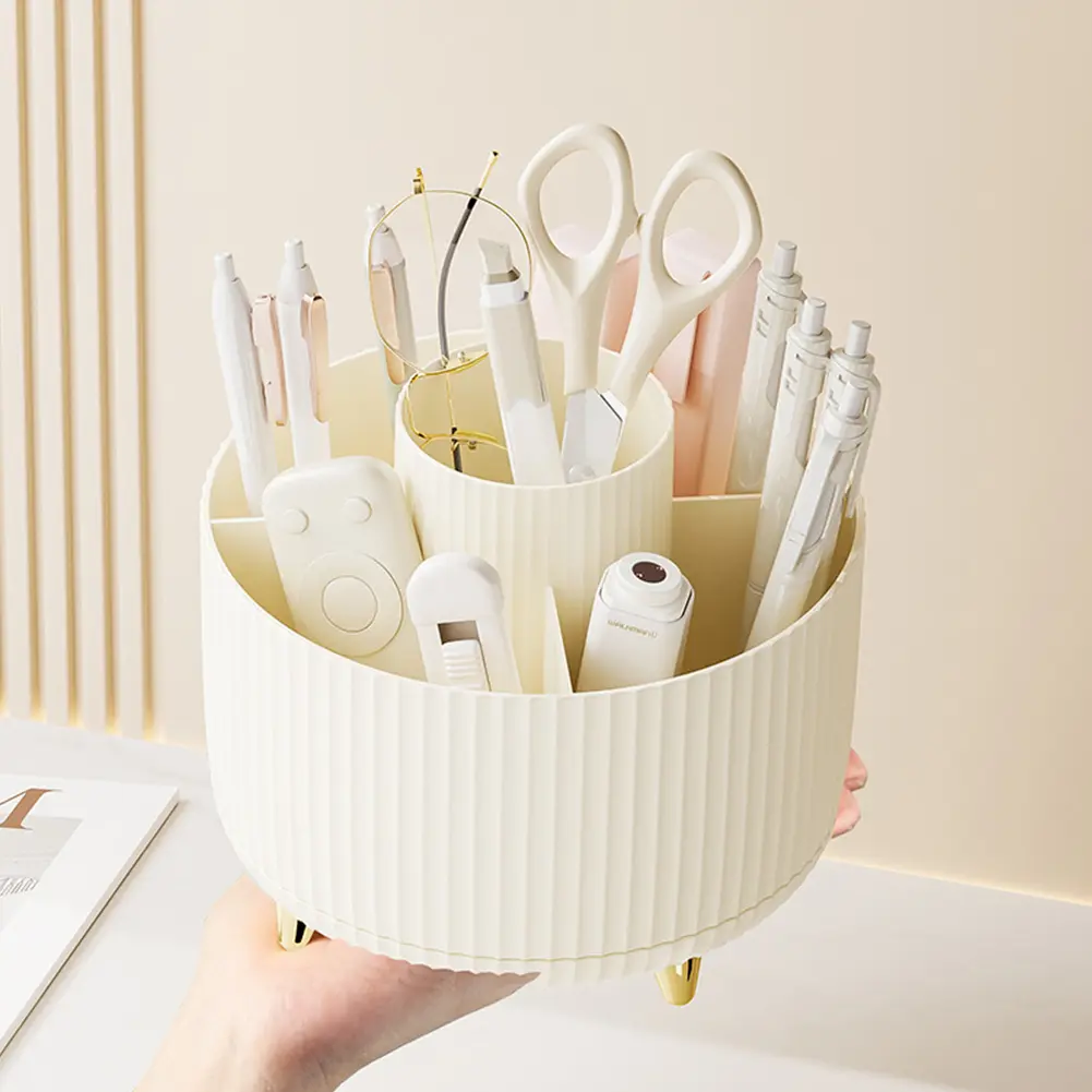 360° Rotating Makeup Storage Organizer Large Capacity Makeup Lipstick Container Multifunctional for Home Bedroom Dresser