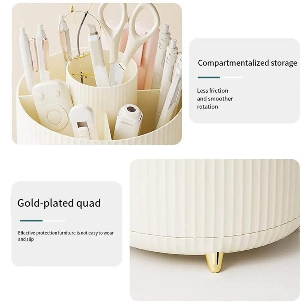 360° Rotating Makeup Storage Organizer Large Capacity Makeup Lipstick Container Multifunctional for Home Bedroom Dresser