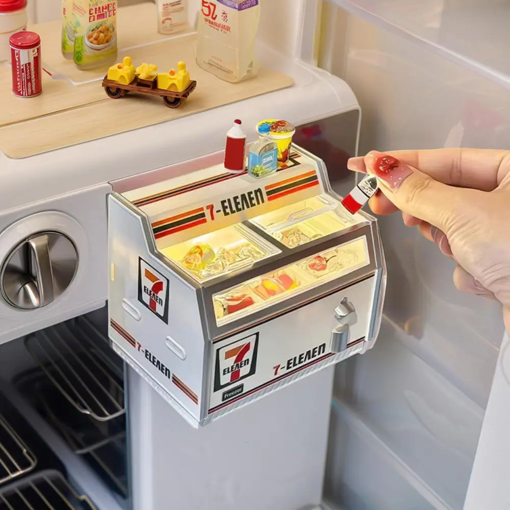 Freezer Shape Fridge Magnets Magnets Stickers with Food Models Mini Magnets Decals Decorative Fridge Stickers for Kitchen Locker