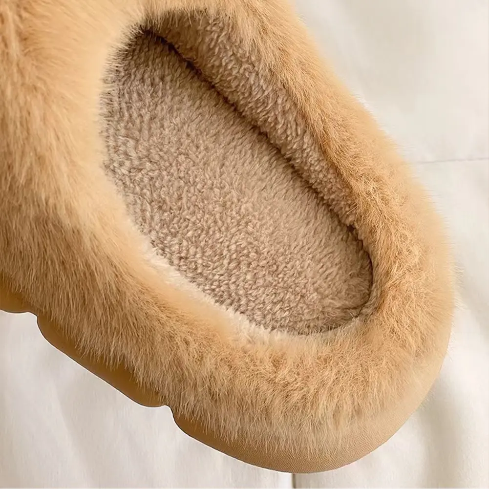 Plush Capybara Slippers Closed Toe Slippers Comfortable Furry Animal Slippers Non-Slip Fuzzy Capybara Slippers for Autumn Winter