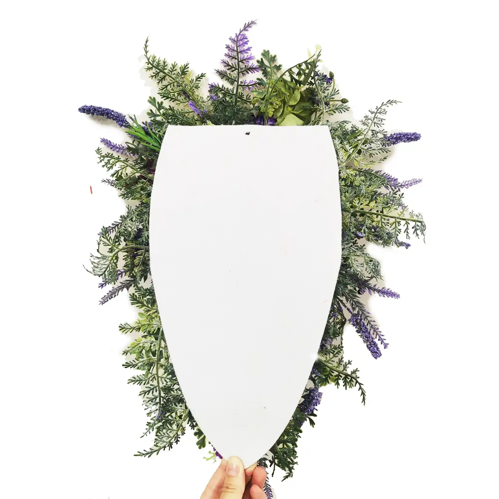 Flower Garland Pendant 50x35cm Decorative Wall Garland Creative Fake Floral Twig Garland for Front Door Garden Decor