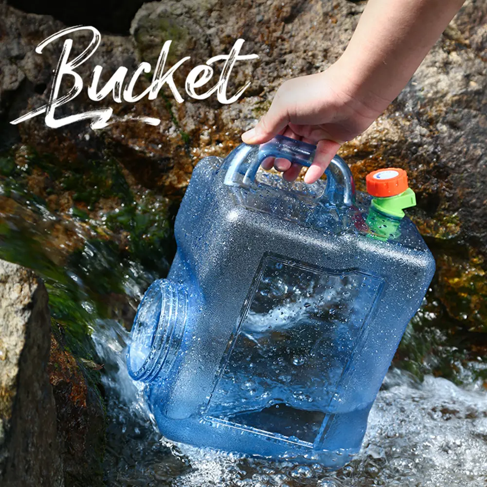 5L Water Bucket Barrel with Faucet Water Jug Dispenser Portable Multipurpose for Outdoor Hiking Travel Emergency