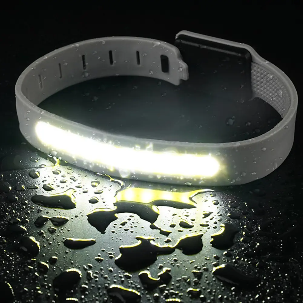 4 PCS COB Running Light Ultralight COB Night Running Wrist Lamp Waterproof Warning Light Bicycle Light for Running Walking