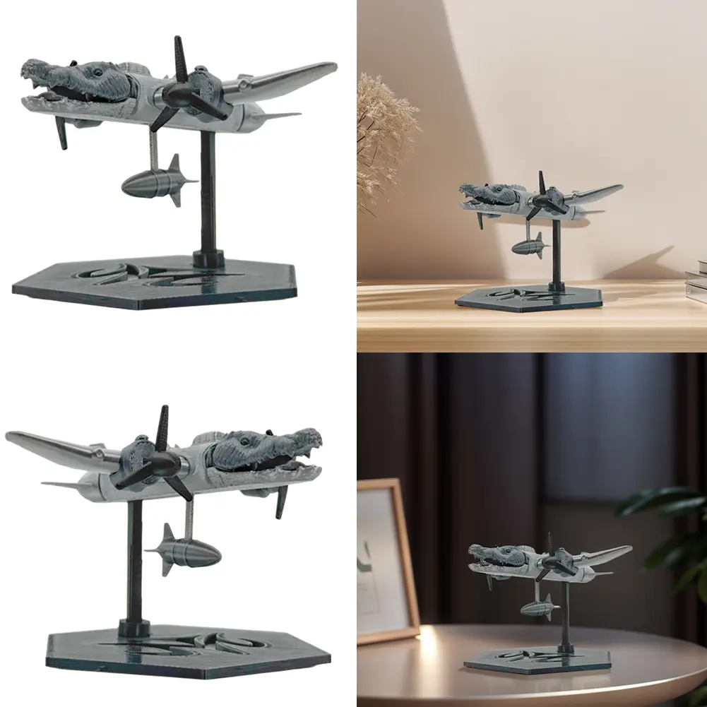 1-3Pcs TungTungSahur Figure Statue Shark Figurine 3D Unique Italian Wooden Figure Model Creative Home Desktop Ornament 