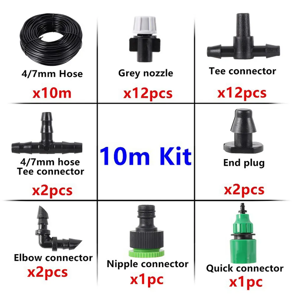 10/20M Garden Hose Drip Irrigation Kit Portable Automatic Drip Watering Kits Water-saving Gardening Tools for Agriculture Garden