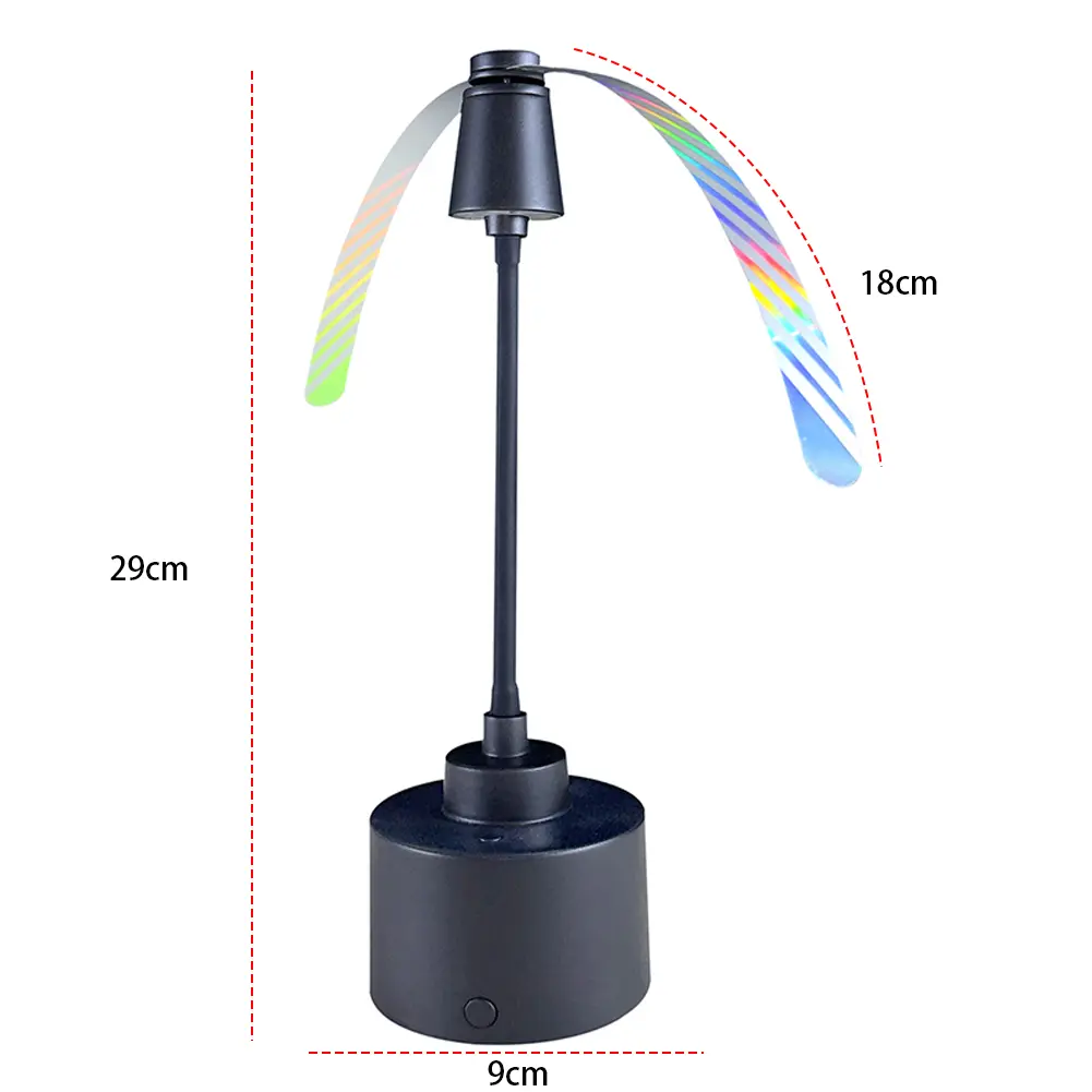 Mosquito Repellent Fan Fly Fans for Tables Fly Soft Holographic Blades Table Top Fly Fan with LED Light for Summer Pest Control