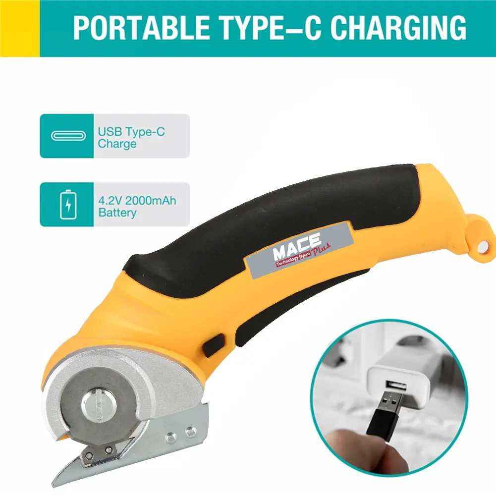 Electric Scissors Rechargeable Cutting Tools Hand-held Shears Cutting Tool with USB Cable for Crafts Sewing Cardboard