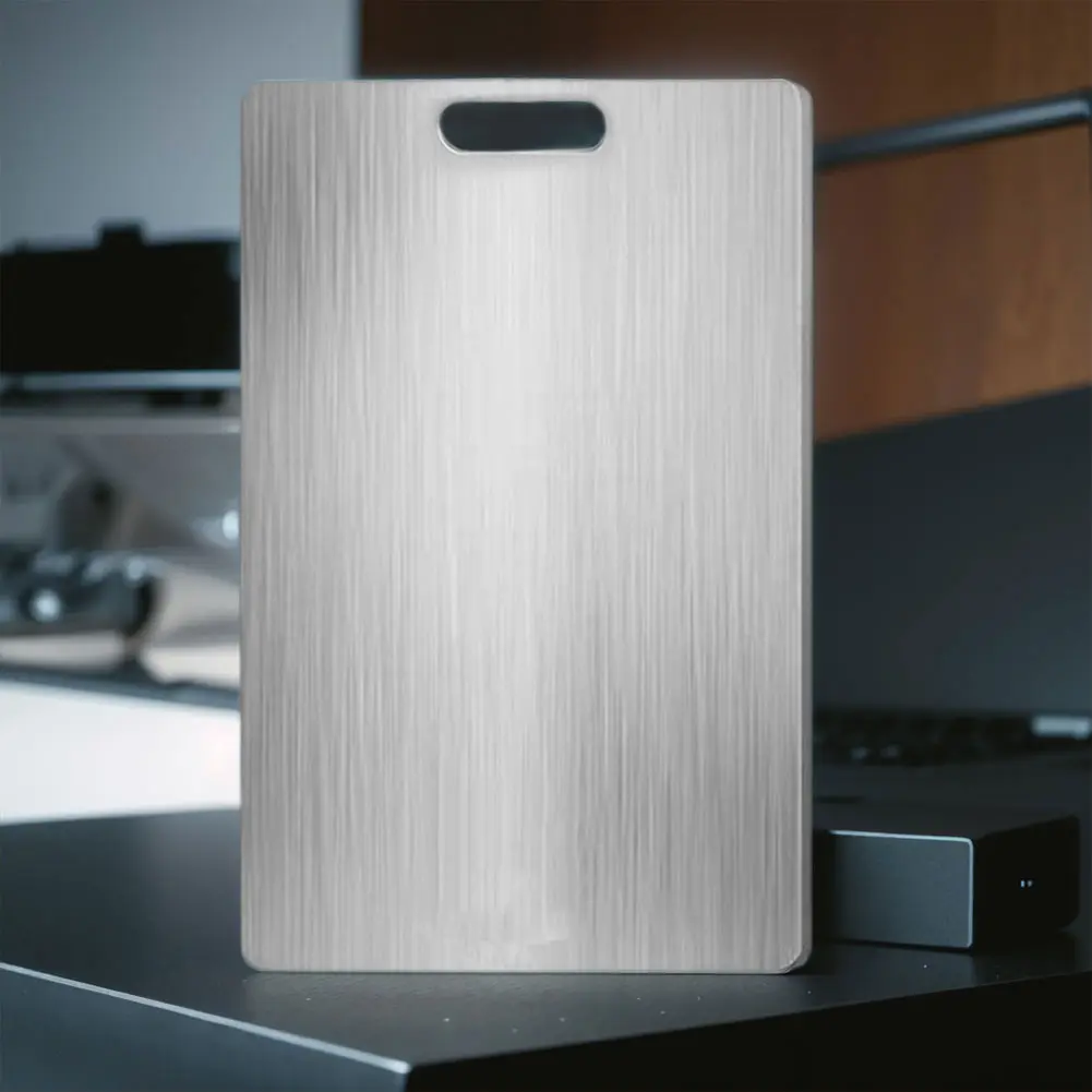 Stainless Steel Cutting Board Double Sided Chopping Board Thickened Baking Board for Kitchen for Meat Fruit Vegetables Baby Food