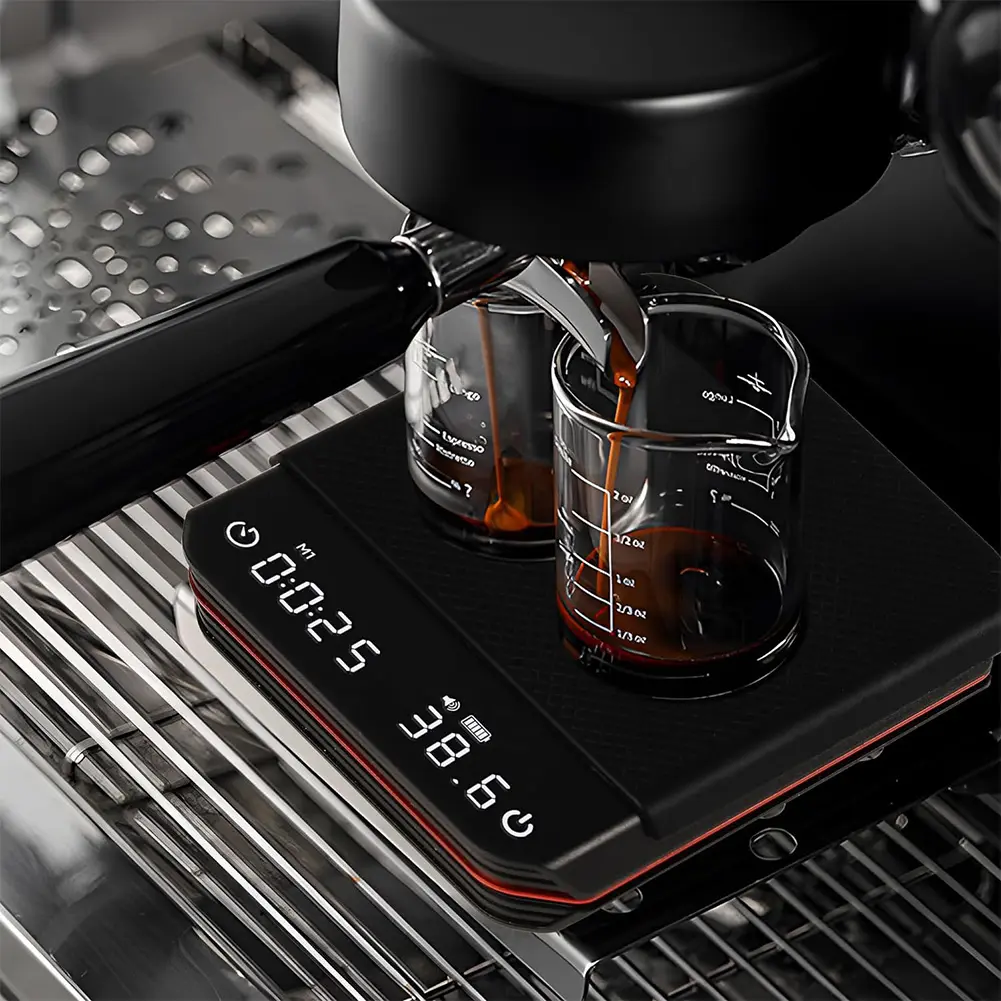 Mini Pour Over Drip Espresso Scale LED Display Electronic Coffee Scale with Timer Rechargeable for Espresso and Pour Over Coffee