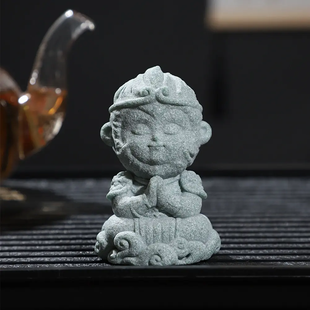Table Sun-Wukong Decoration Monkeys King Statue Wukong Buddha Statue Chinese Myth Wukong Decor Gift for Friends