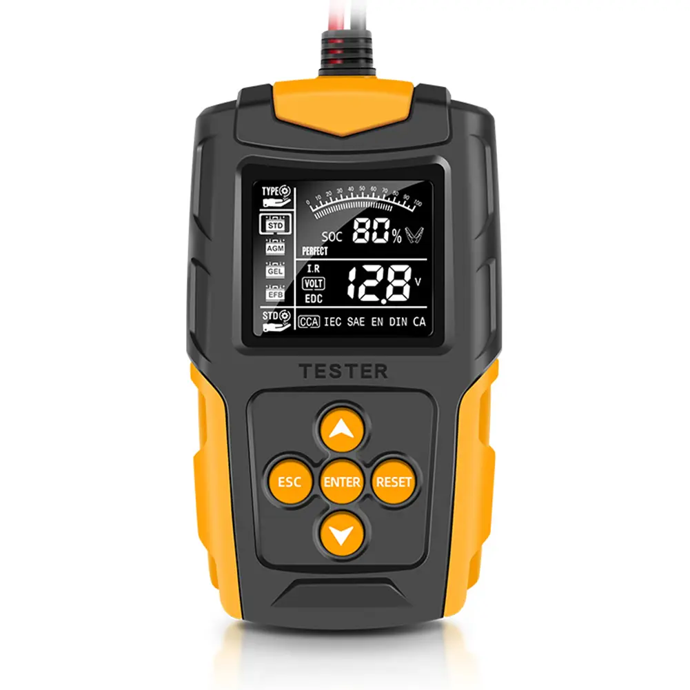 Vehicle Gel AGM WET Battery Analyzer LCD Digital Automotive Car Battery Tester Automobiles Parts Accessories