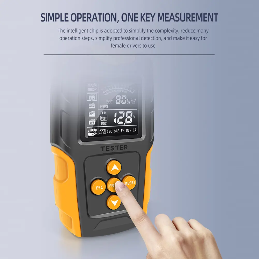 Vehicle Gel AGM WET Battery Analyzer LCD Digital Automotive Car Battery Tester Automobiles Parts Accessories