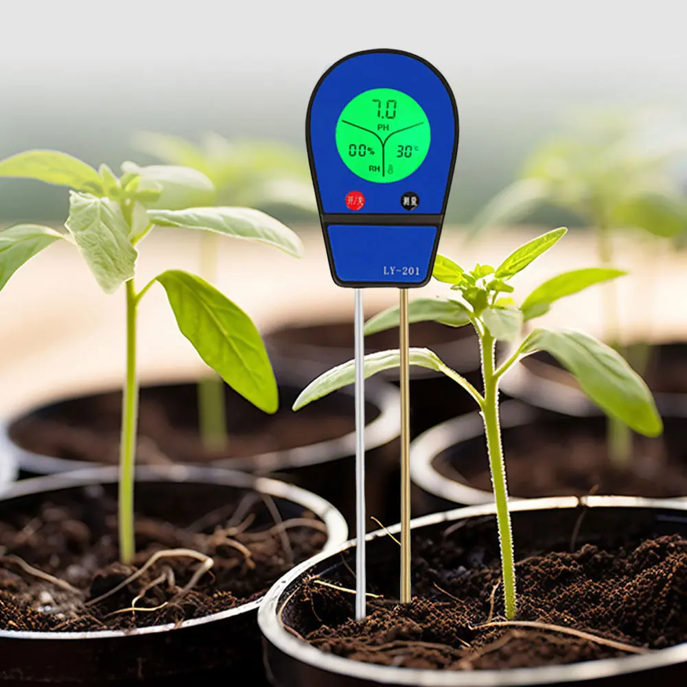 3 in 1 Digital Soil Test Meter Soil Moisture Meter/Soil PH Meter Backlight LCD Display for Gardening Farming and Outdoor Plants