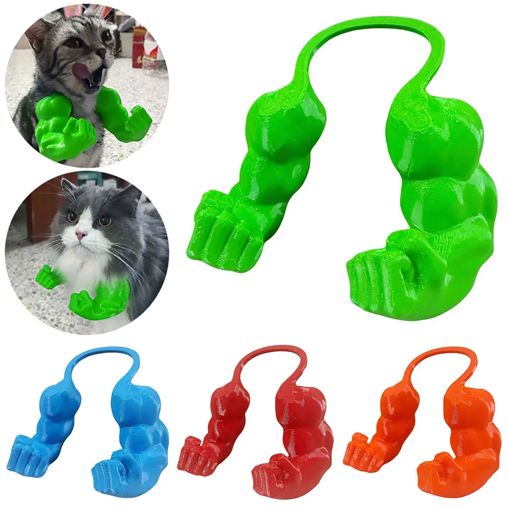 Cat Muscle Arm 3D Printing Neck Arm with Muscle Pet Cosplay Costume Accessories for Halloween Birthday Party Supplies