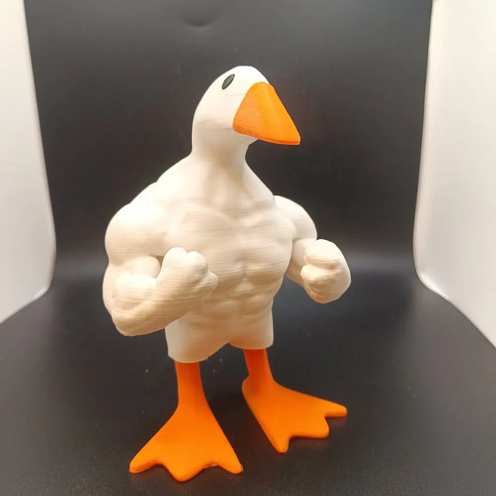 Magnetic Goose Key Holder Muscular Duck Statue Ornament Funny Table Tools Organizer Resin Prank Gag Housewarming Gift