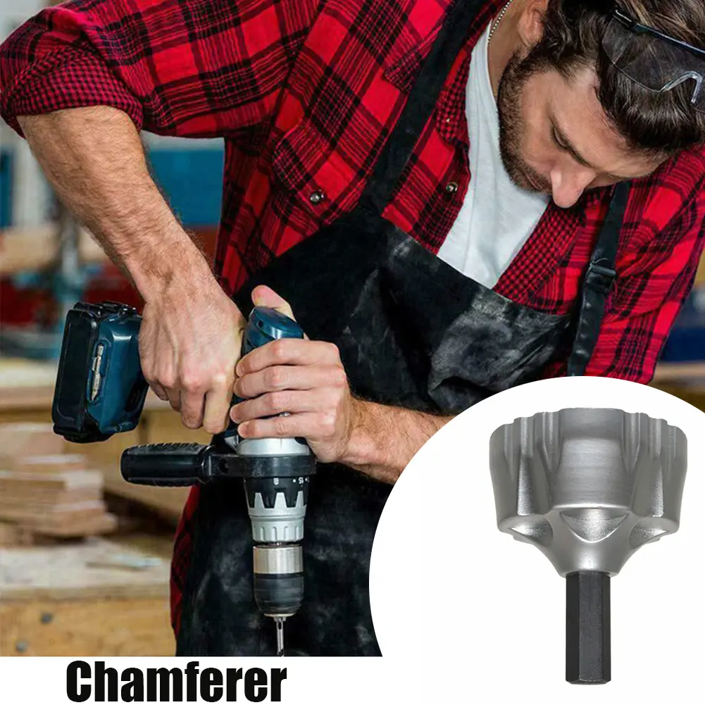Deburr Drills Bit Hex Handle Alloy Steel Remove Burr Drill Bits 13-36mm Deburring Chamfer Tool for Brass Aluminum Glass Fibre