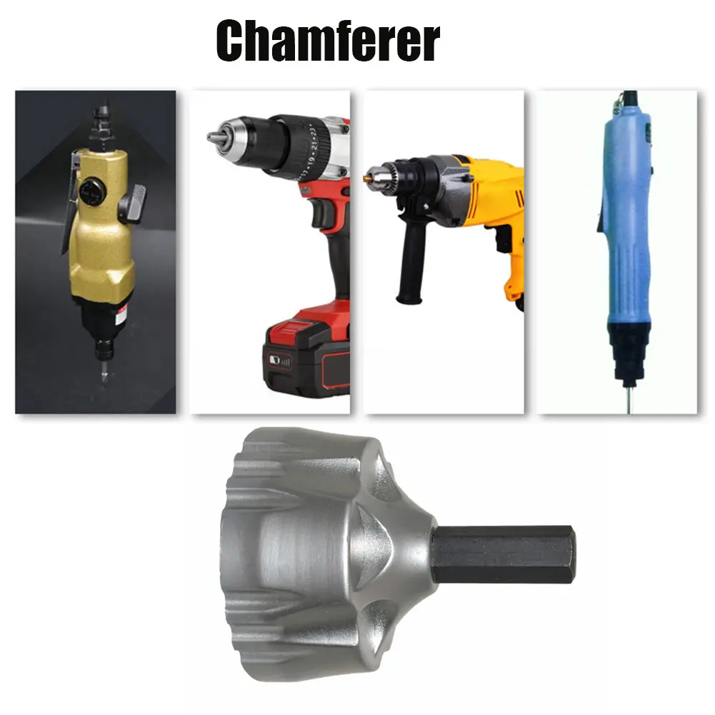 Deburr Drills Bit Hex Handle Alloy Steel Remove Burr Drill Bits 13-36mm Deburring Chamfer Tool for Brass Aluminum Glass Fibre